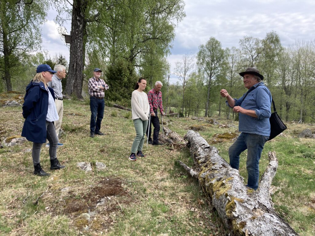 Jan Bengtsson berättar om arbetet med att återskapa hedmark vid Laddråga